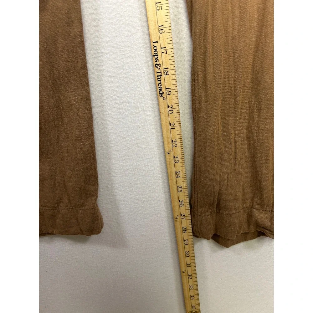 Linen Blend Coastal Banana Republic Mens 32x32 Brown Slim-Straight Chino Pants